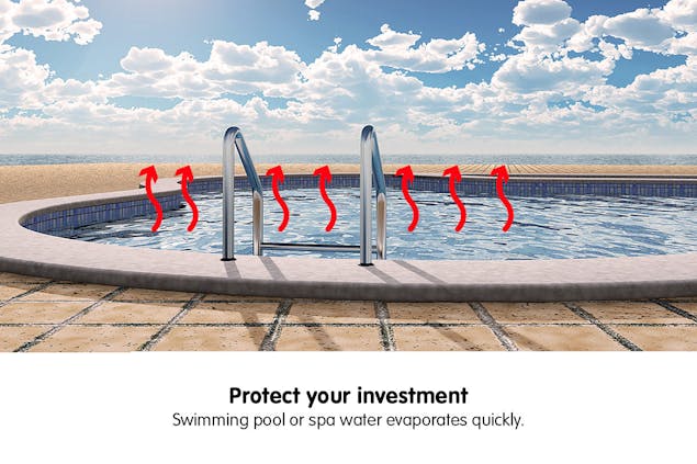 NNEDPE 400 Micron Solar Swimming Pool Cover Silver/Blue - 7m x 4m