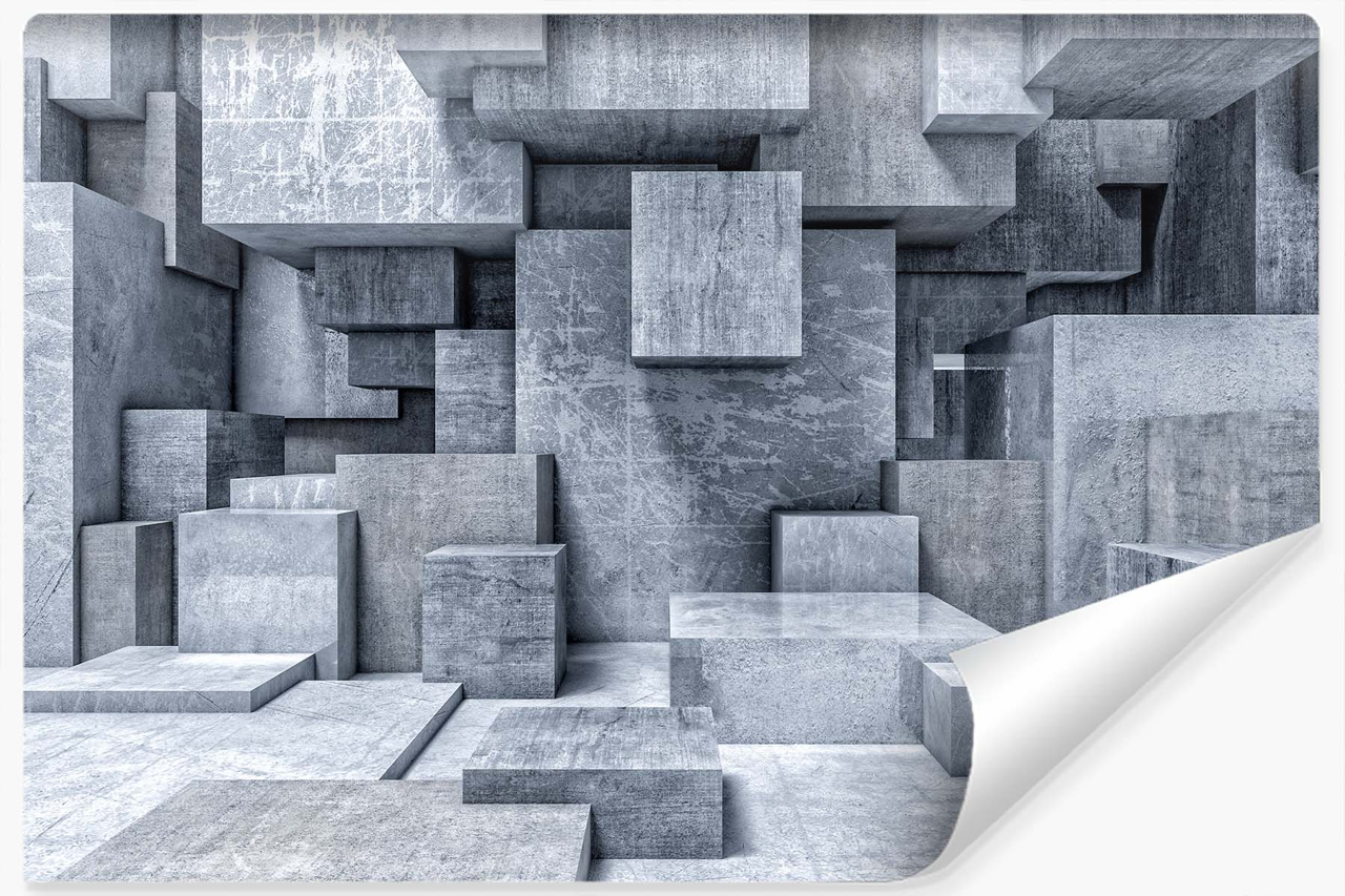 Fototapeta Ozdobna KLOCKI Efekt Betonu 3D 90x60cm