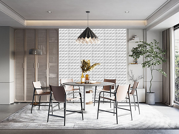Panneaux de plafond et panneaux muraux Decoratif 3D Romby Blanc 2m² / 8pièces