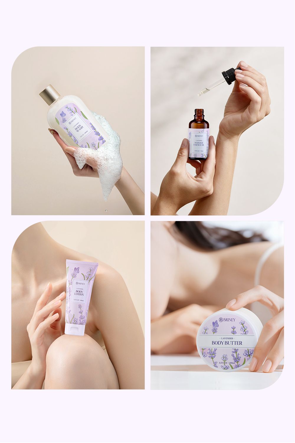 Living and Home 10pcs Lavender Scented Spa Bath Gift Set