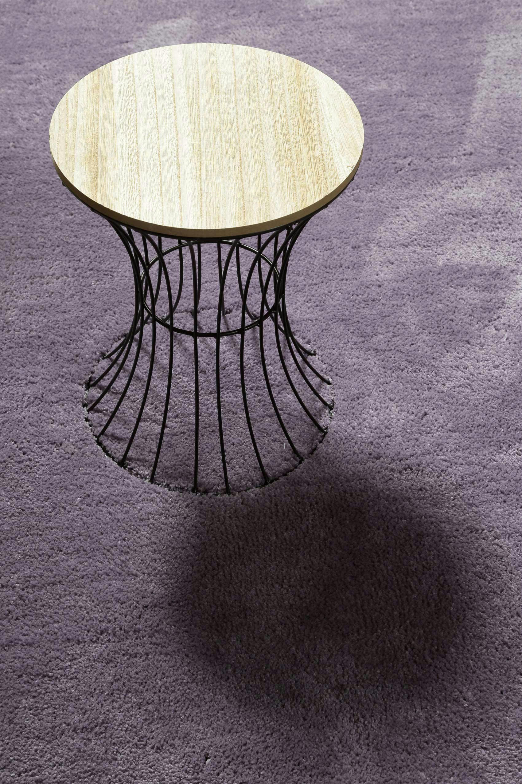 PISA - Tapis en microfibre dense violine 70x140 cm