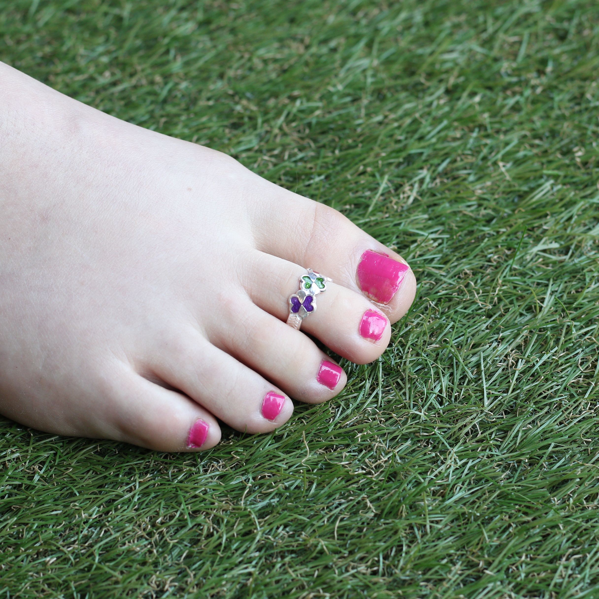 The Colourful Aura 925 Silver Colourful Butterfly Bohemian Indian Bichiya Midi Toe Ring