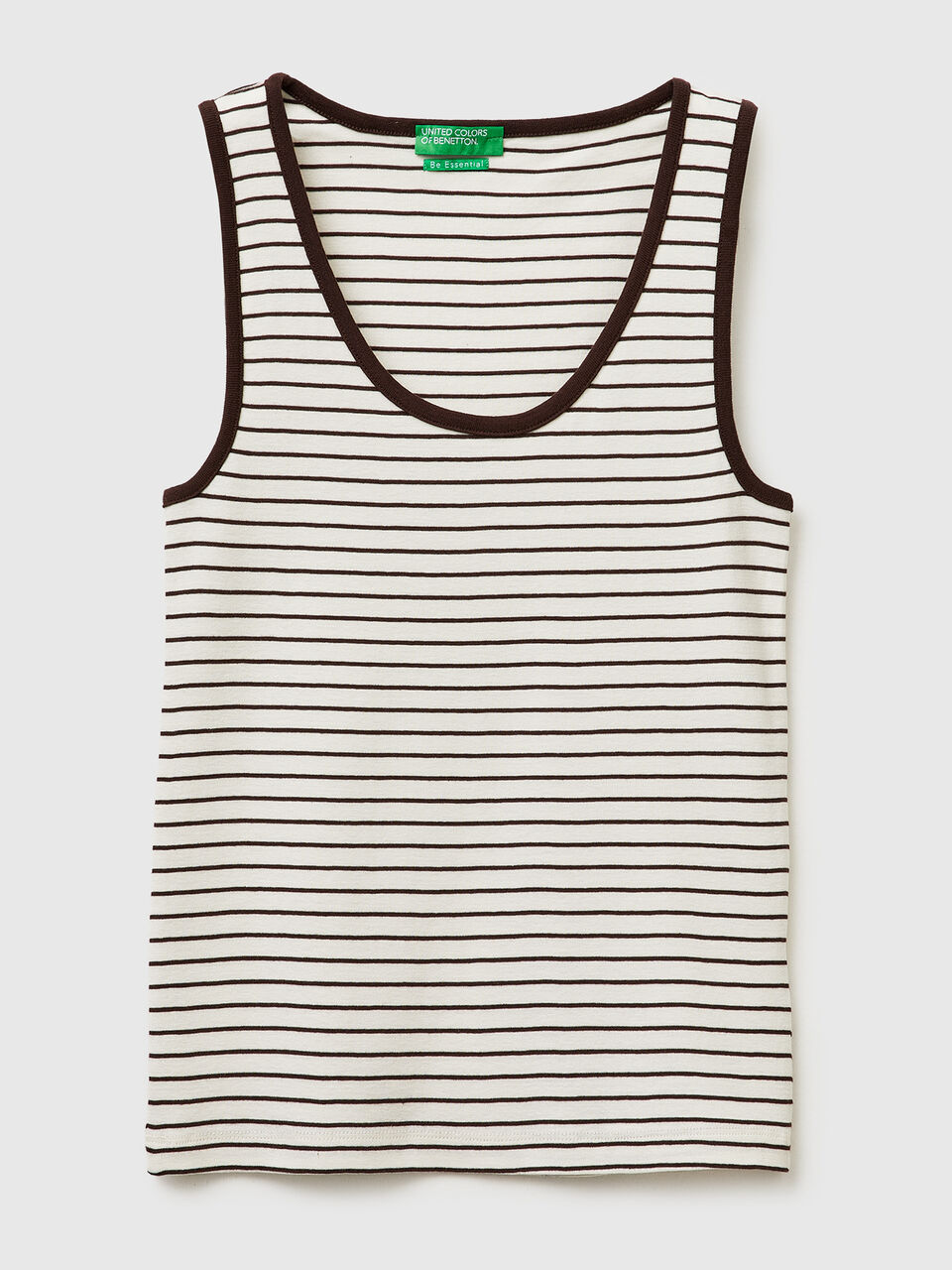 Striped tank top in pure cotton