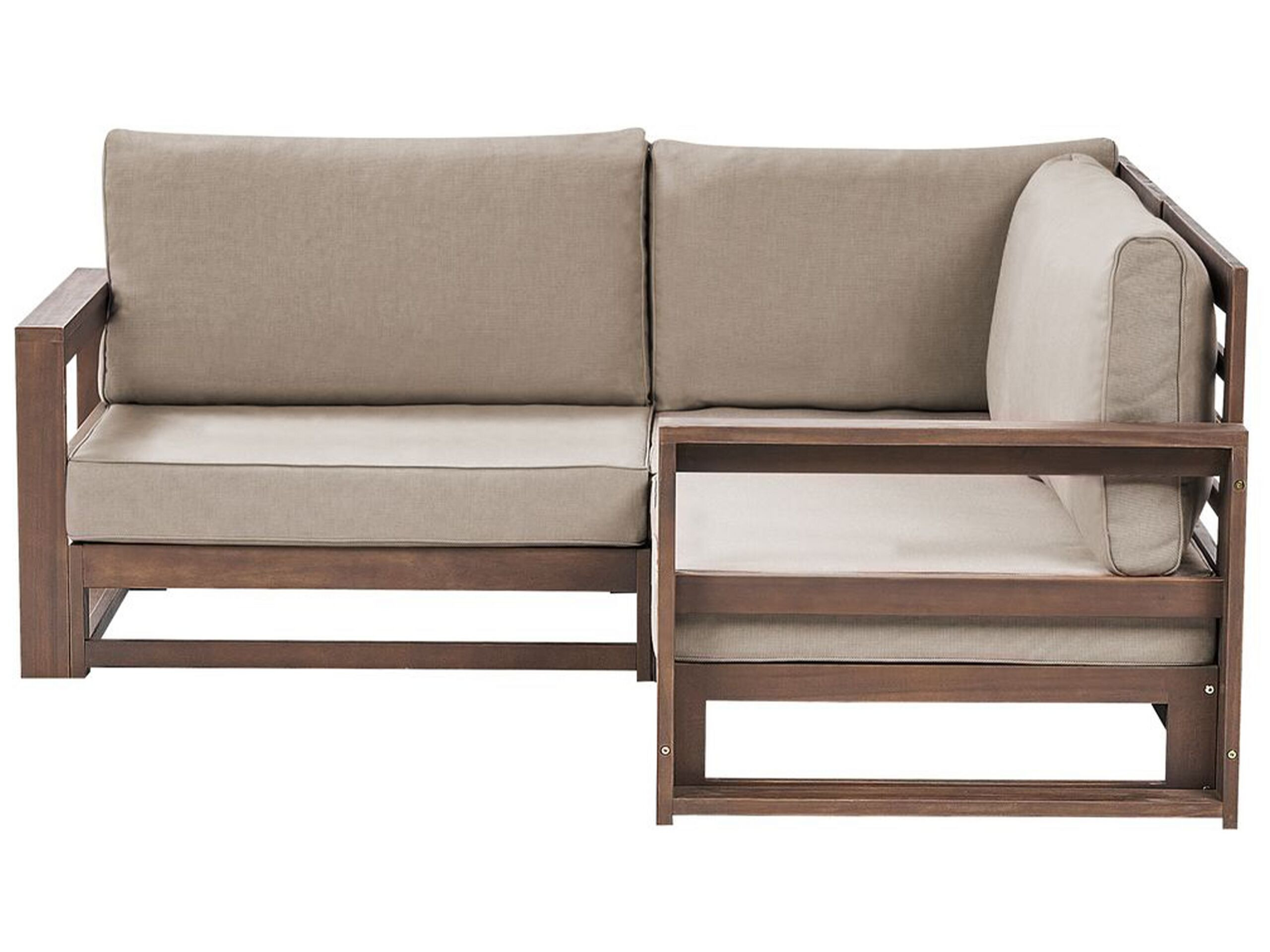 Sofa ogrodowa narożna z akacji ciemne drewno