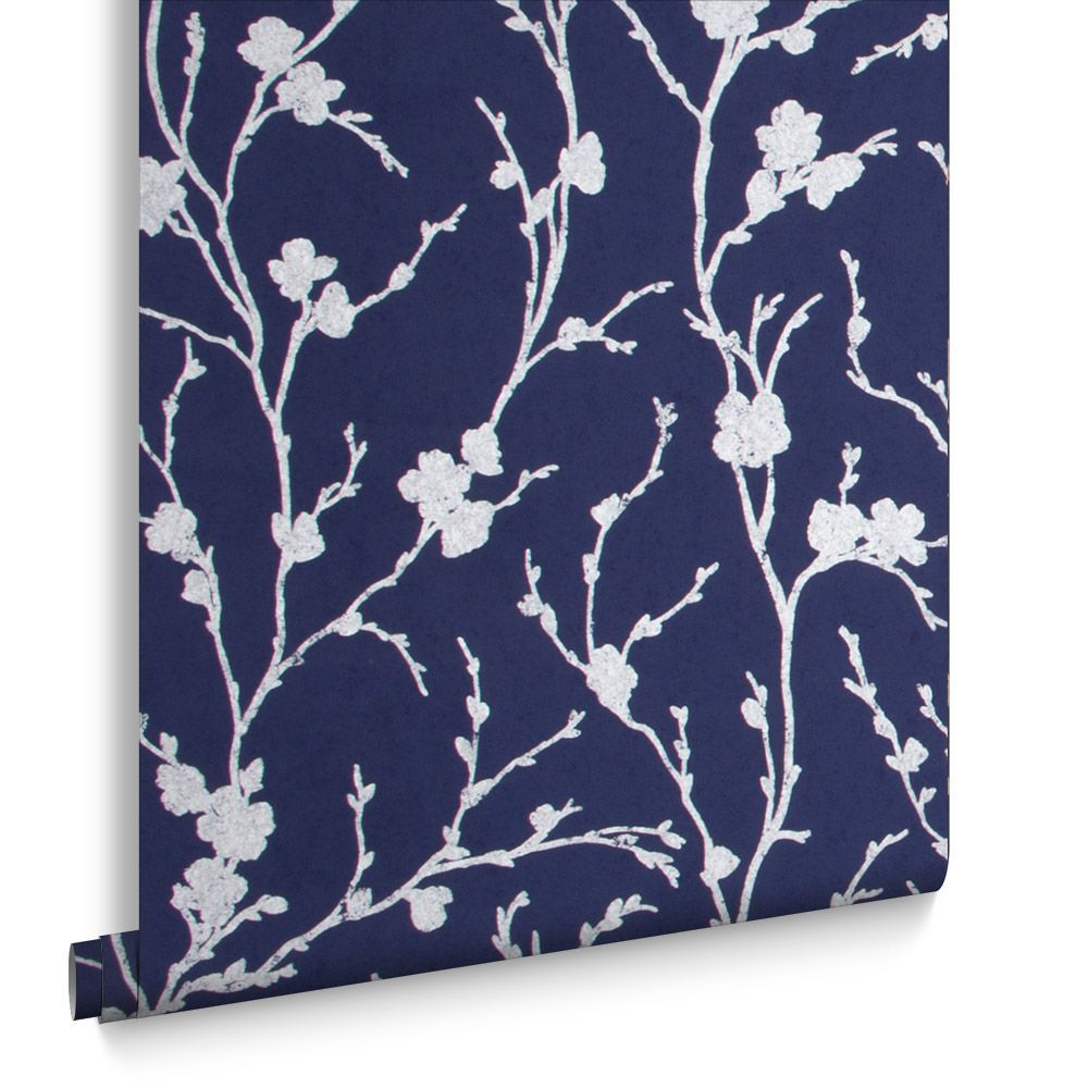 Graham & Brown Vliesbehang - Meiying Cobalt - 10mx53cm