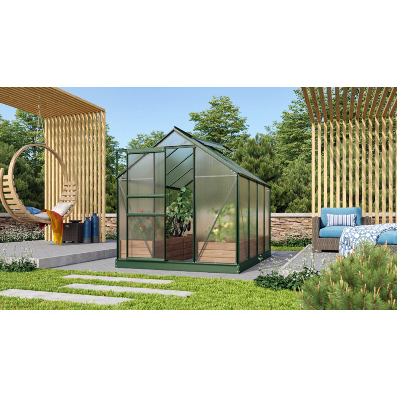 Serre en polycarbonate Venus verte 5 m² VITAVIA