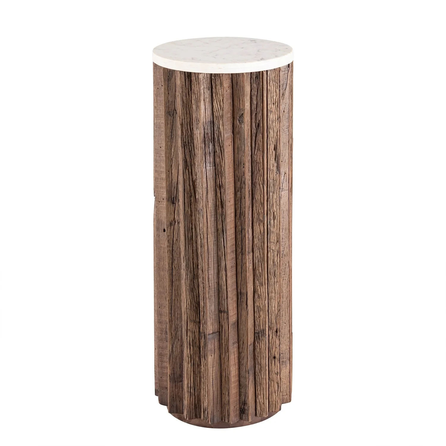 Natural Wood Pedestal Table H 42