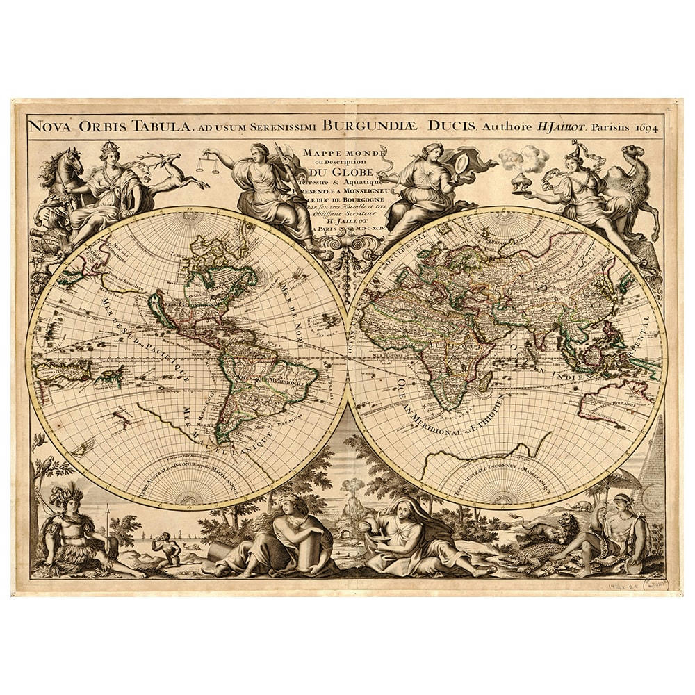 - Tableau cartographie ancienne carte No.58 40x50cm