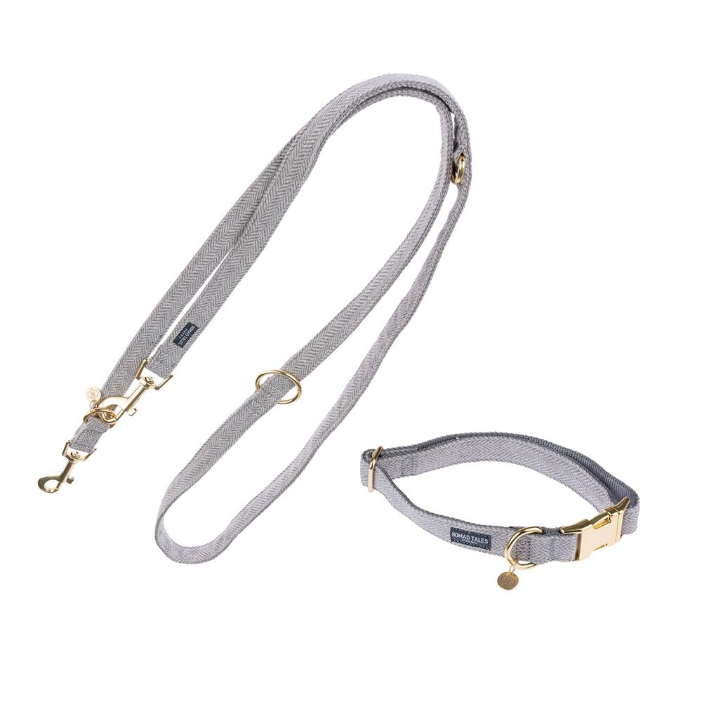 Nomad Tales Calma Collar & Lead Set - Stone