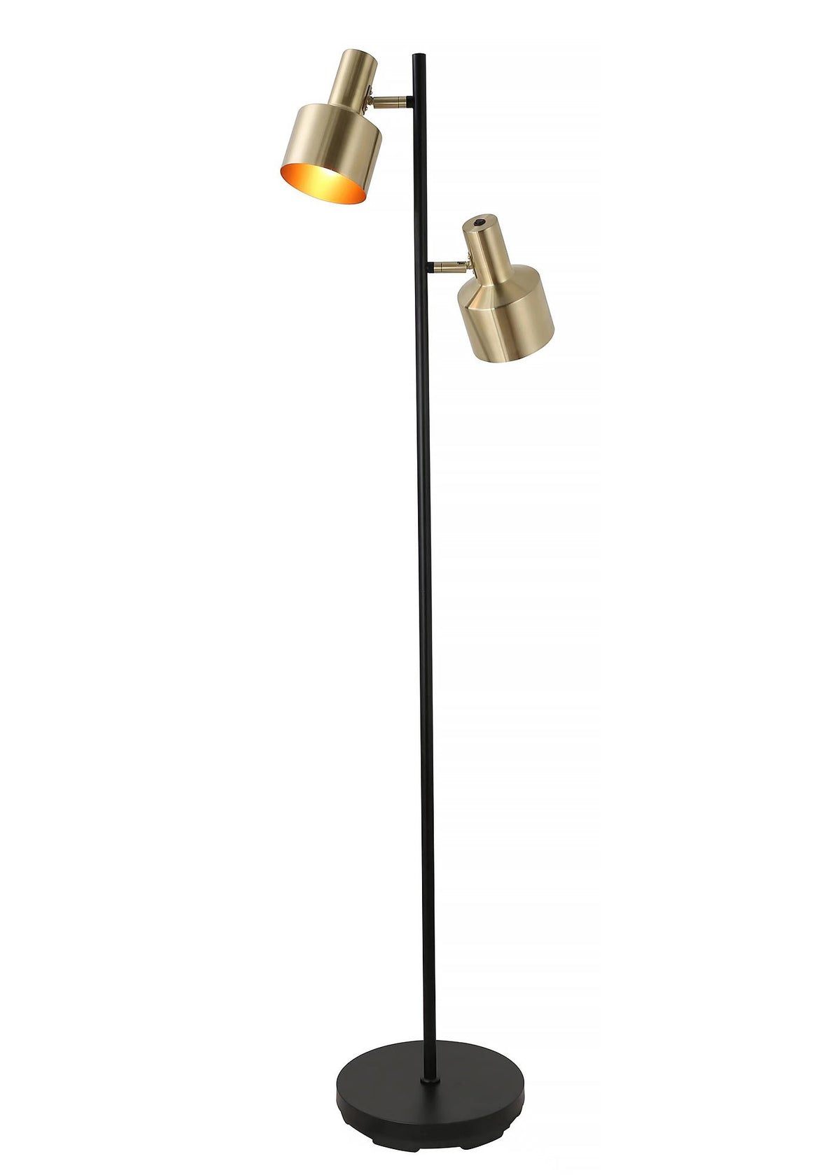 Artdelight vloerlamp Twinkle - 2 lichts - 28 x 150  cm - zwart goud