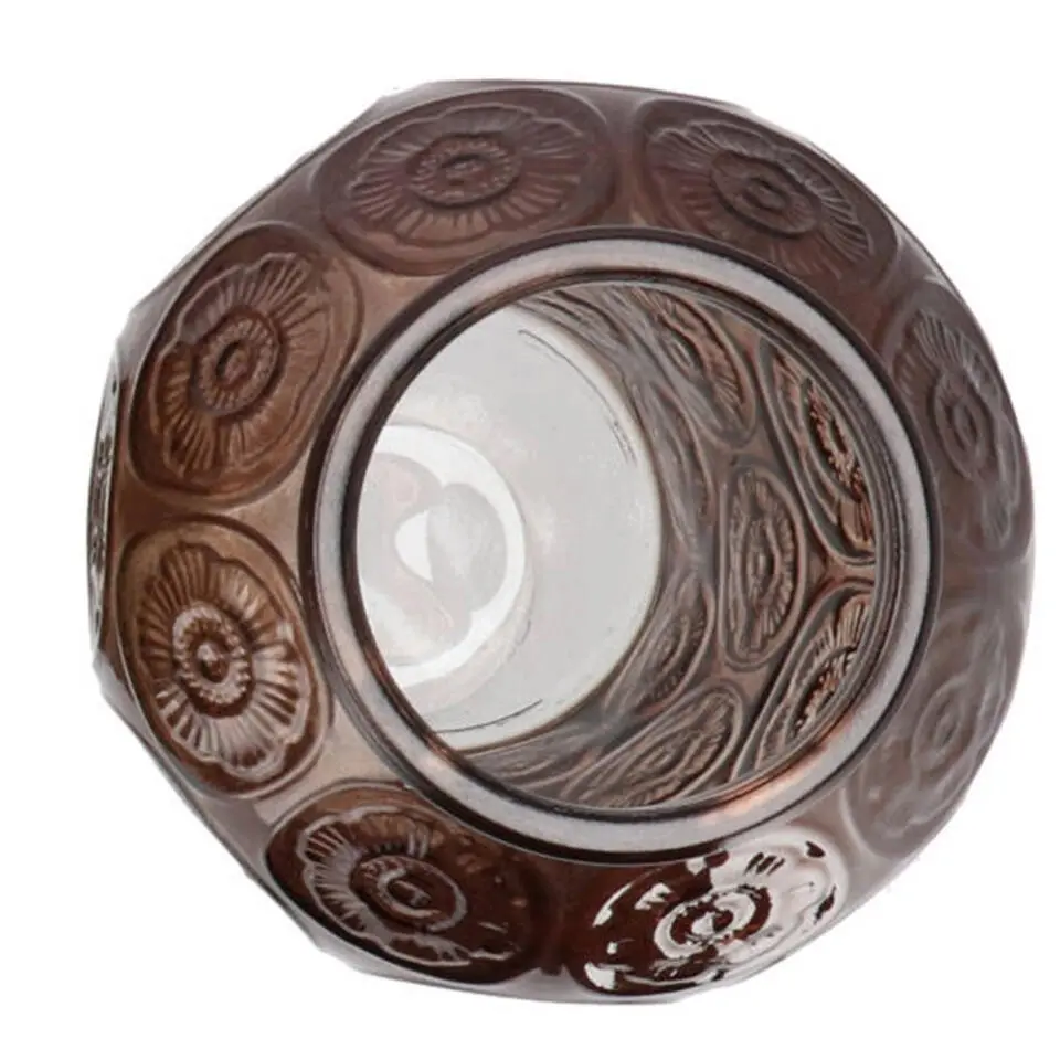 DK Design boeket vaas Circle - glas - donkerbruin - 15 x 25 cm