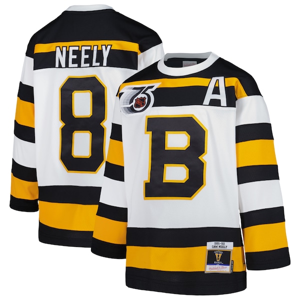 Cam Neely Boston Bruins Youth 1991 Blue Line Player Jersey - White