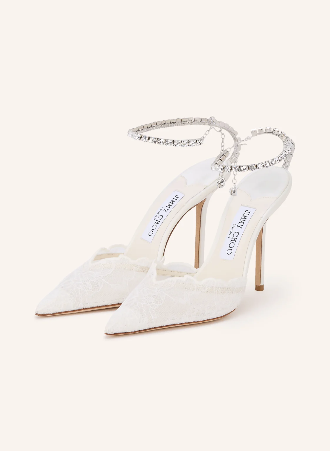 JIMMY CHOO Slingpumps SAEDA 100 mit Schmucksteinen