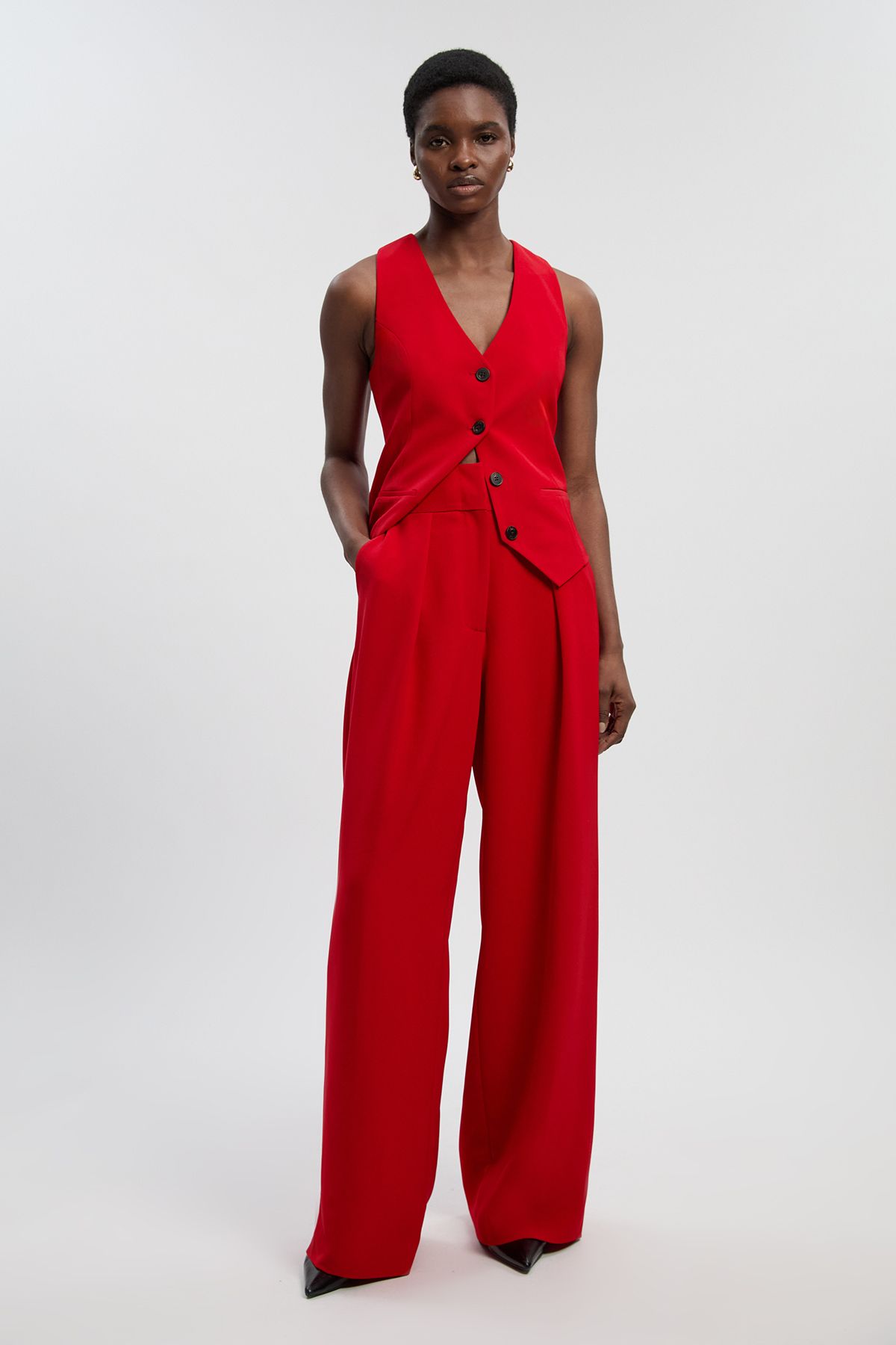 KarenMillen Soft Tailored Wide Leg Trouser