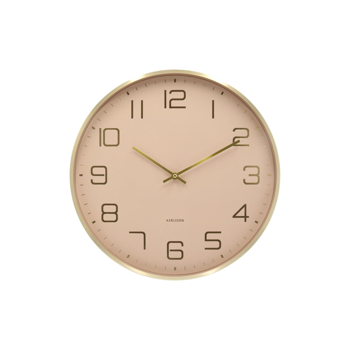 Karlsson wandklok Elegance Glow - bruin - Ø40cm