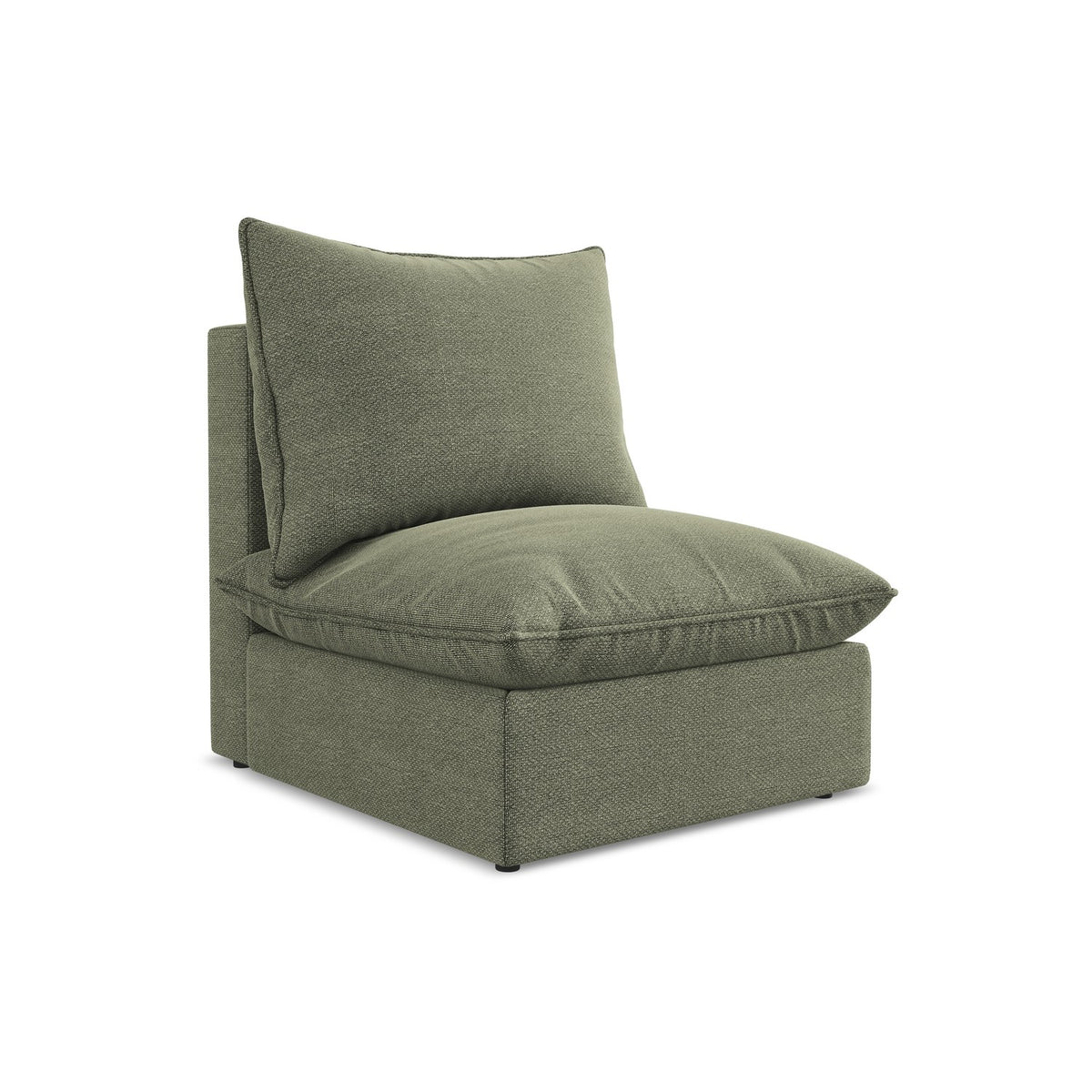 LaMiaSofa Bankmodule midden Ravenna - bouclé - olijf - 75x90x77