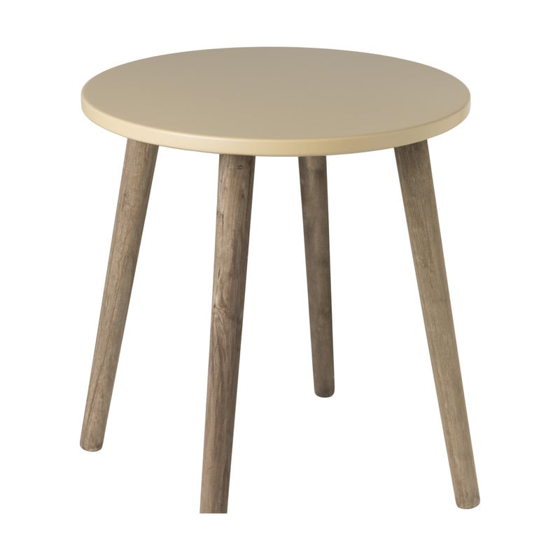 Bijzettafel Salvador - beige/bruin - &Oslash;36x41 cm