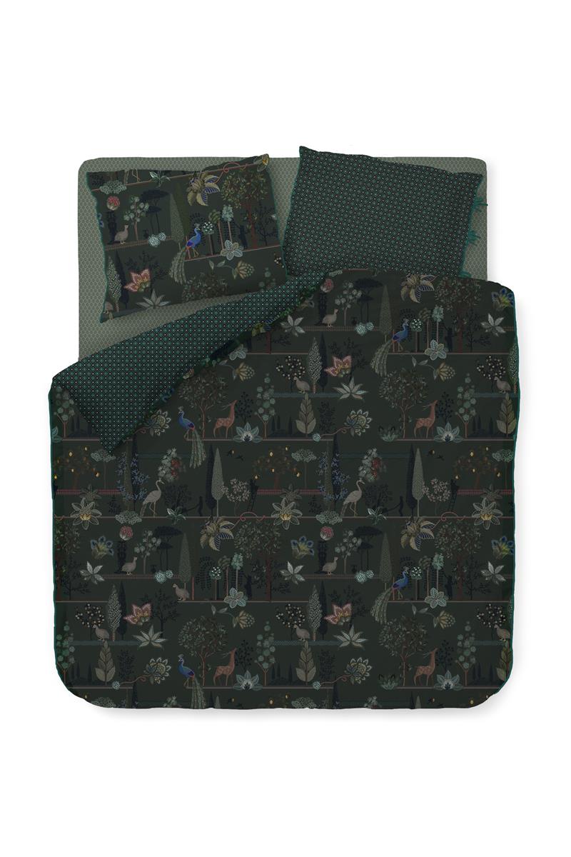 Pip Studio dekbedovertrek Alberi - 260x200/220 cm - donker groen