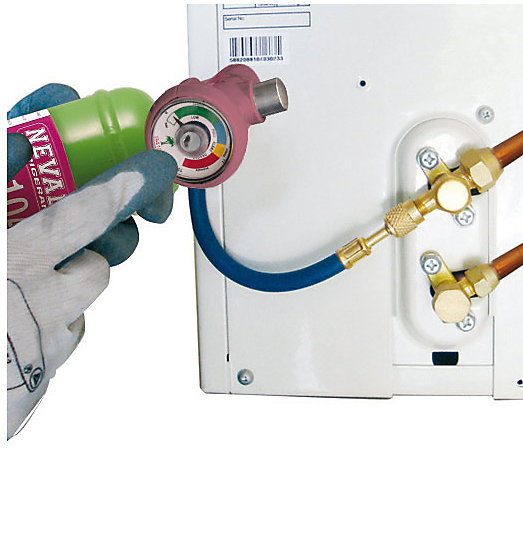 BOUTEILLE GAZ R410a AVEC MANOMETRE   FLEXIBLE RECHARGE CLIM