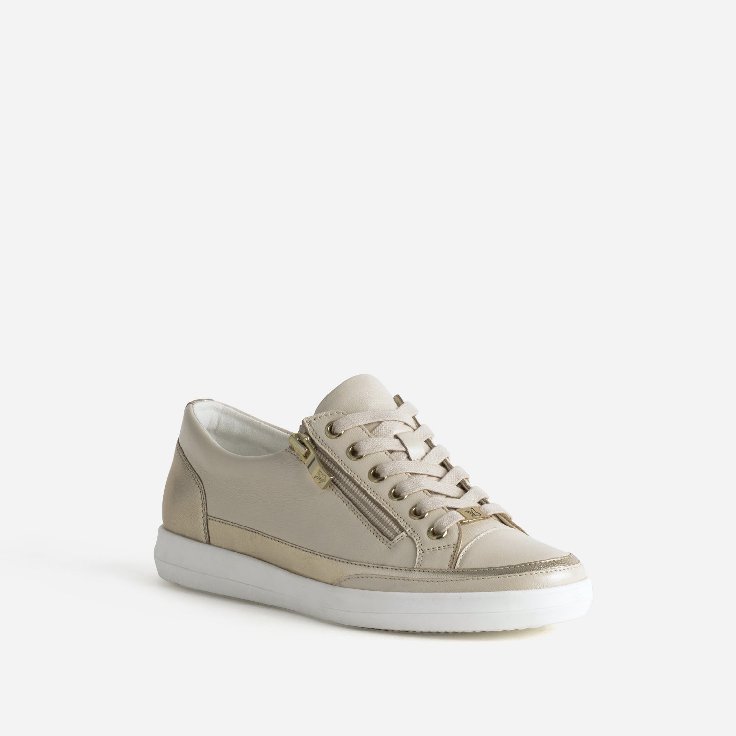 Tennis CAPRICE beige cuir