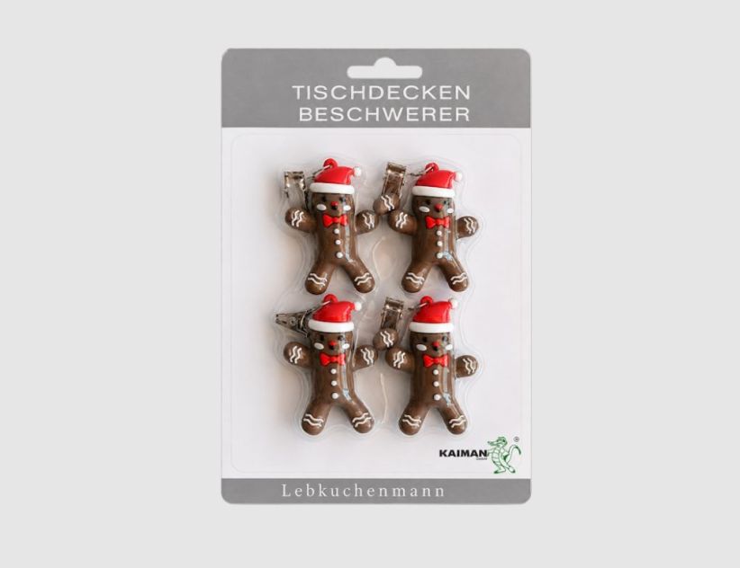 Tischtuchbeschwerer Lebkuchenmann Braun