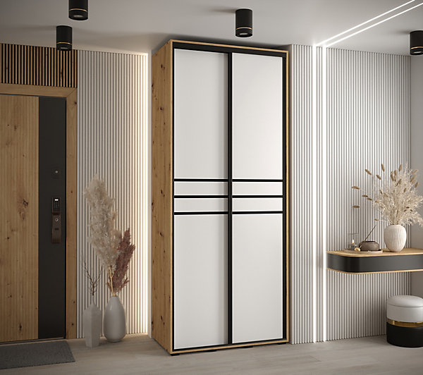 Armoire Davos 10 a portes coulissantes H. 235,2 x L. 110 x P. 45 2 portes