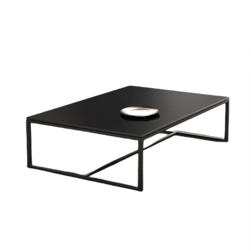 Stolik kawowy loft prostokątny gładki 120x60x42 cm czarny