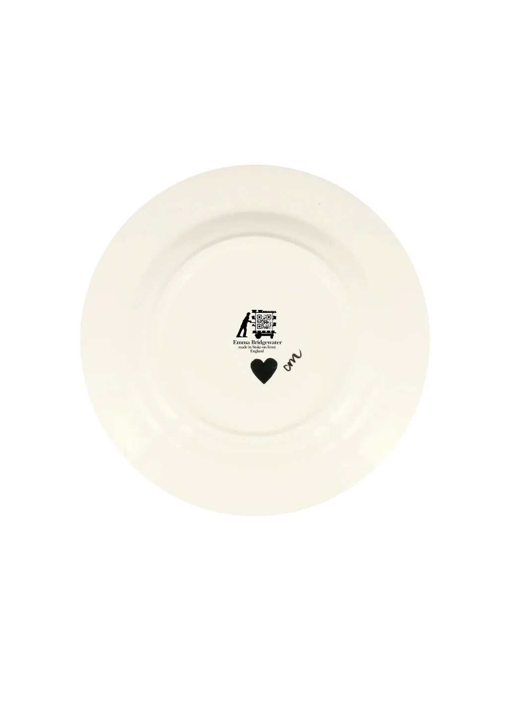 Personalised Black Hearts Medium Dinner Plate, 8.5 Inch