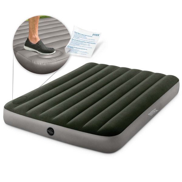 Materac dmuchany Intex z pompką łóżko dwuosobowy 191x137x25 cm 64762