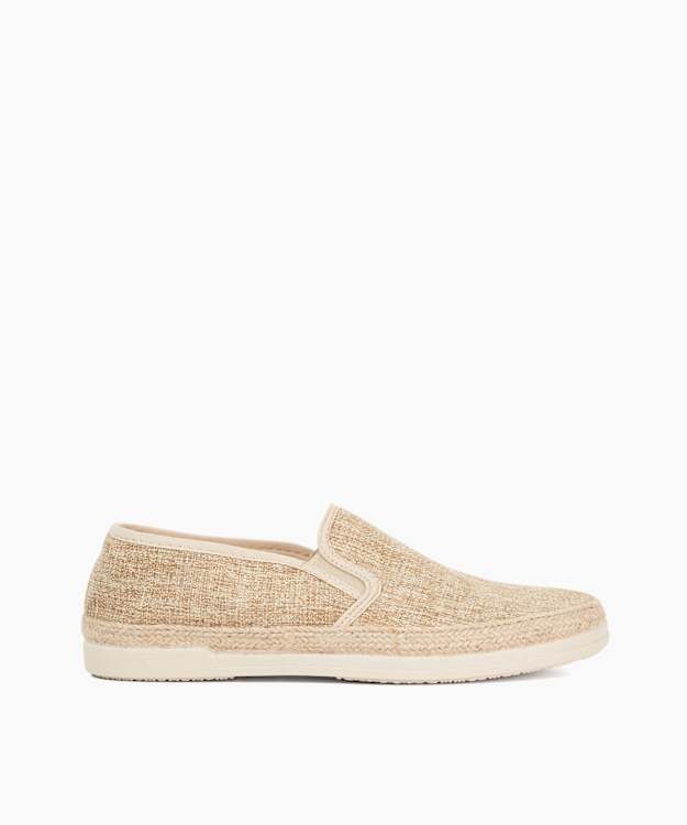 Findlayy Beige - Woven-Trim Casual Shoes