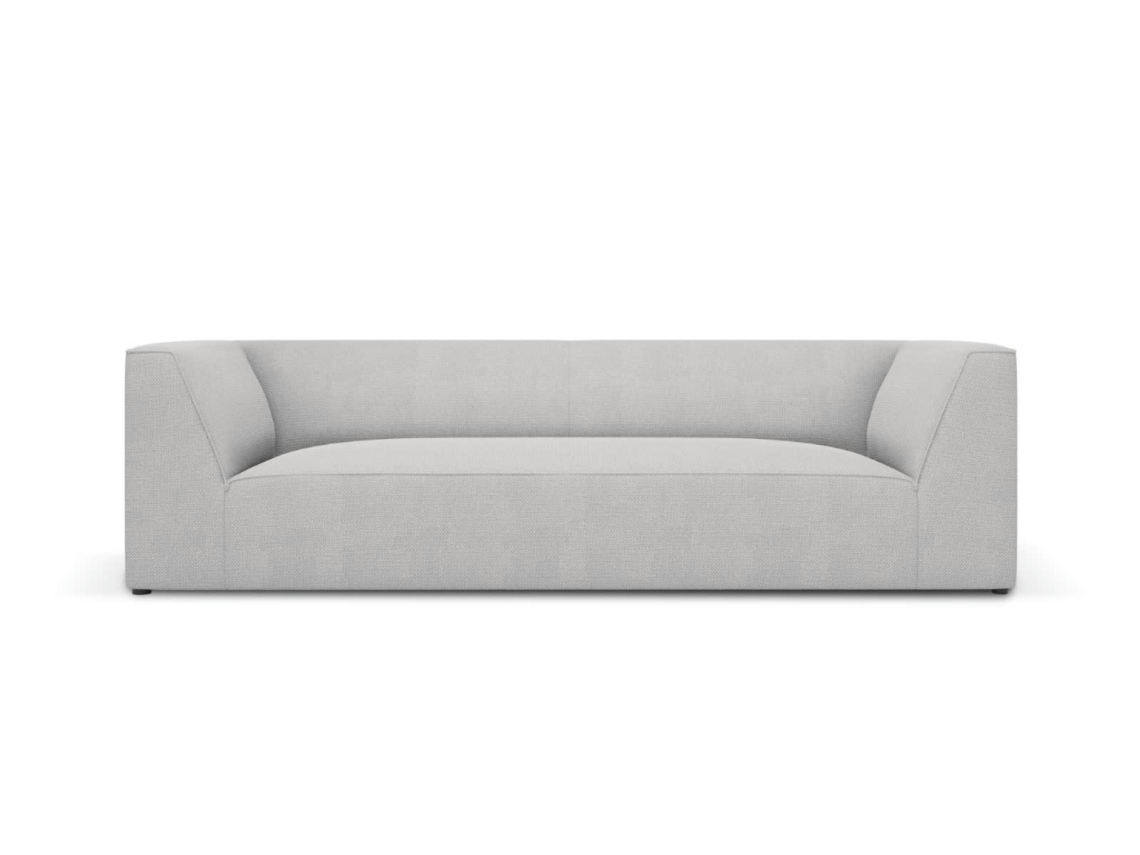 RUBY - Canapé 3 places en tissu structurel gris clair