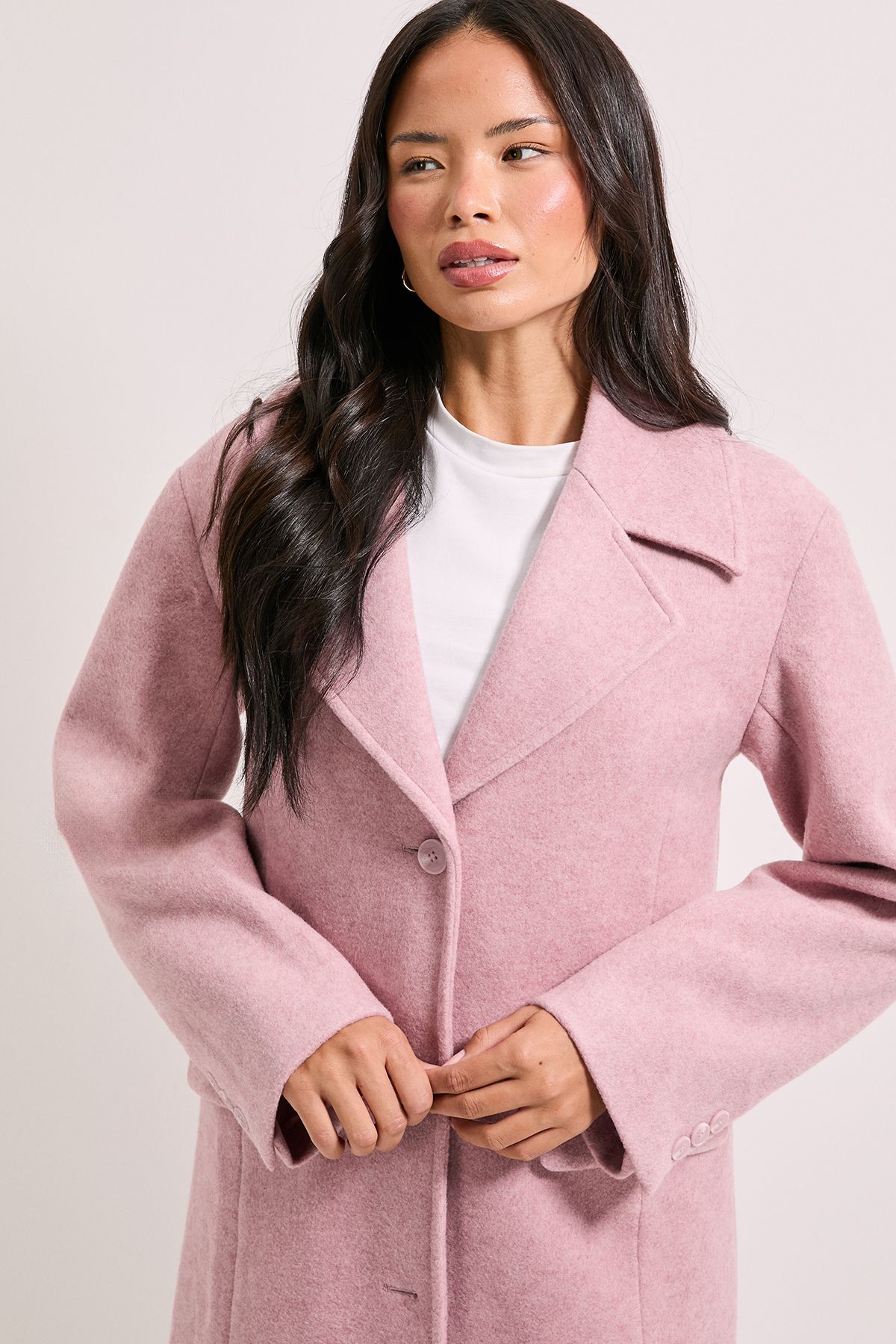Dorothy Perkins Brushed Relaxed Longline Coat