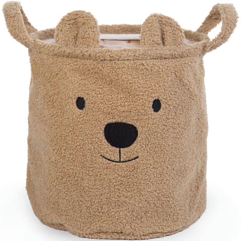 - Panier de rangement Teddy beige (30 x 30 cm)