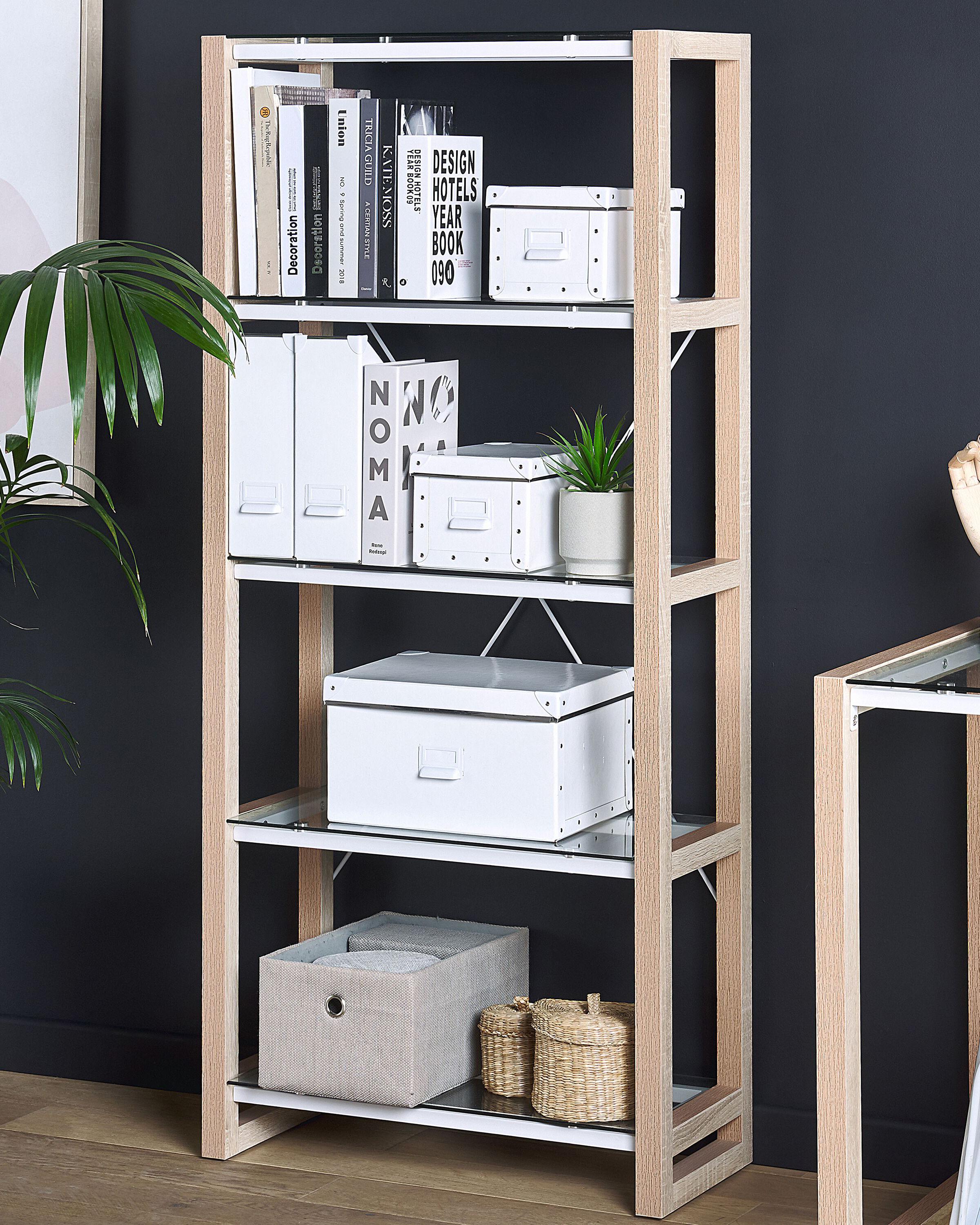 4 Tier Shelving Unit JENKS 152 cm White