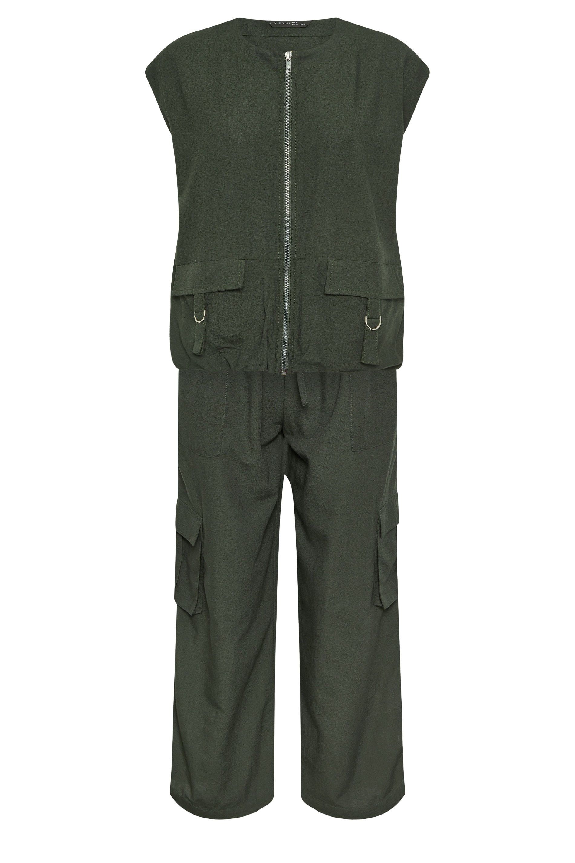 PixieGirl Petite Cargo Gilet & Wide Leg Trousers Set