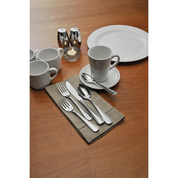 Oneida 18/0 Stainless Steel New Rim II Oval Bowl Soup/Dessert Spoons (Set of 12)