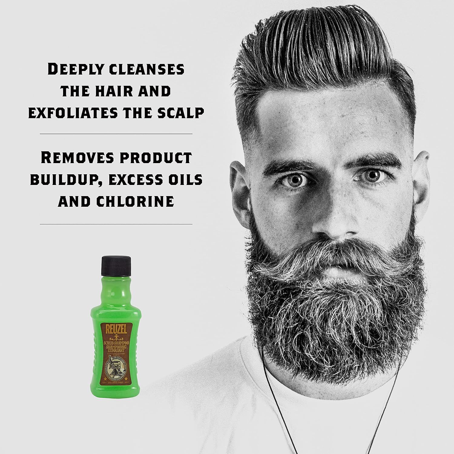 Reuzel Scrub Shampoo - Deeply Cleanses - Perfect for Maintaining a - 100 ml
