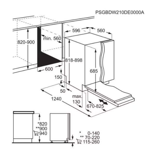 Zmywarka Electrolux KEGB8600W ComfortLift 900