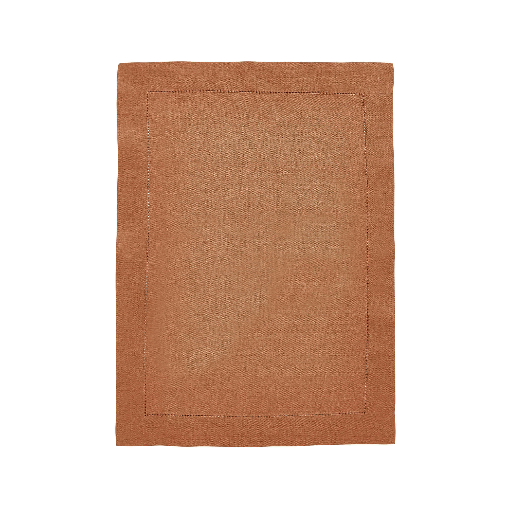 FLORENCE - Set de table en lin marron cuivre 37x50