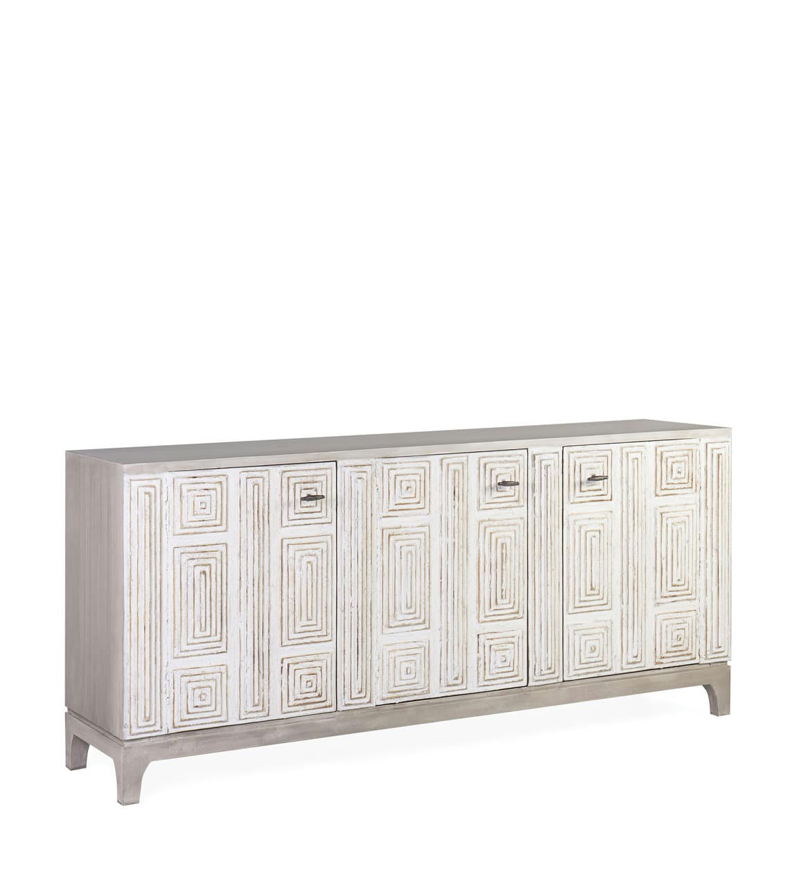 GATSBY - Buffet en bois d'acacia blanche L 188 cm