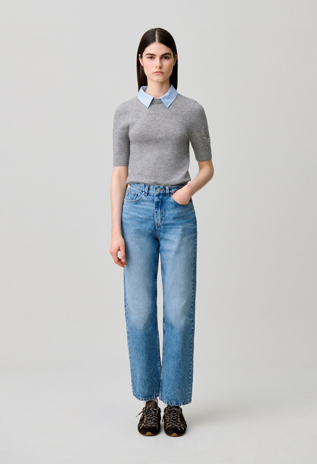 Pull superposé laine