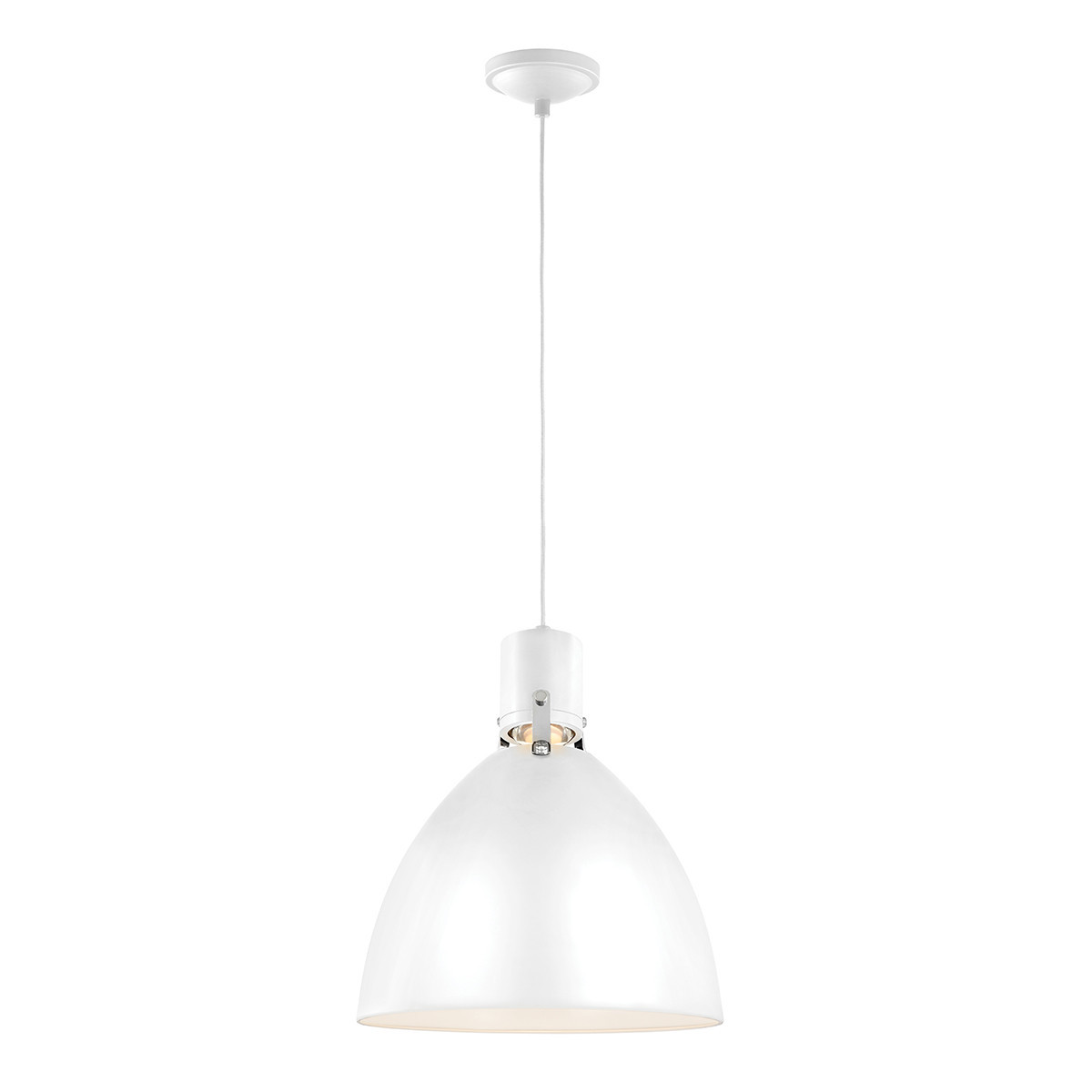 Lampa wisząca Brynne matowa biel-chromowana LED 1x8W 3000K 800lm Feiss