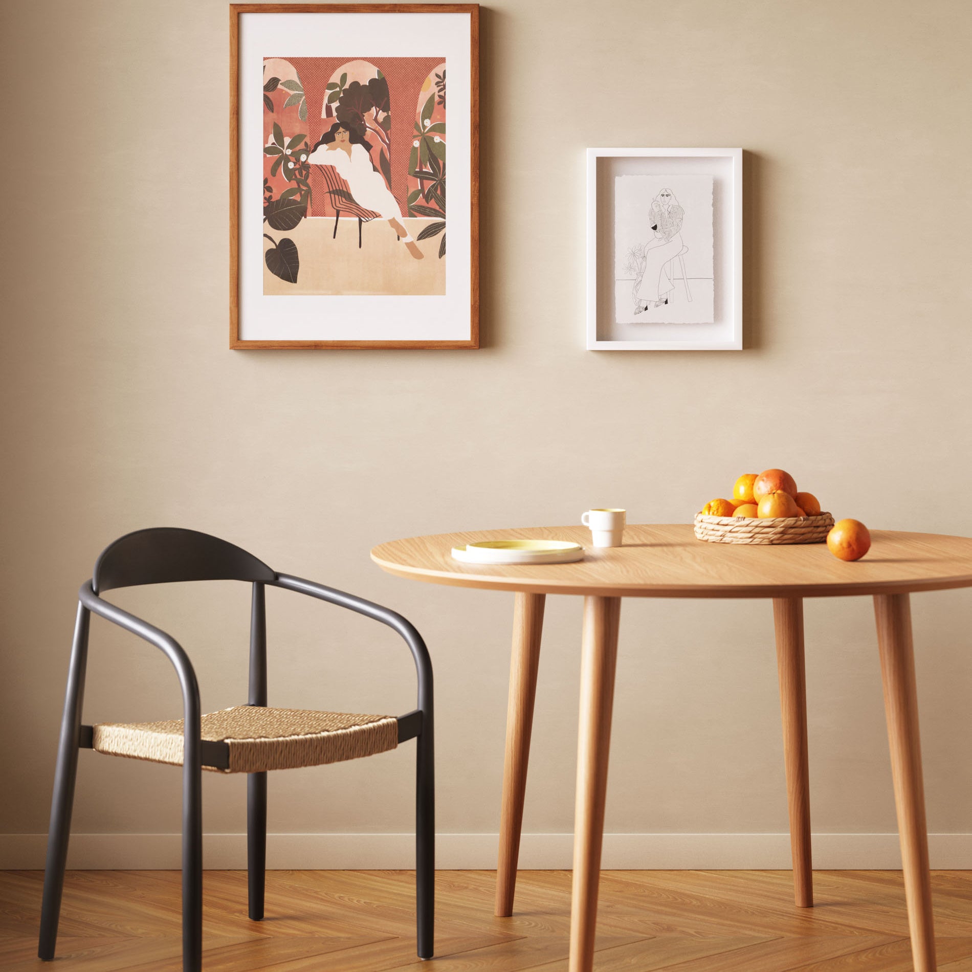 Kave Home Oqui Eettafel Uitschuifbaar Rond - 120 200 x 120 cm - Eiken