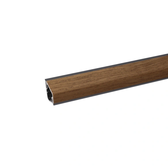 Wandanschlussleiste, BxHxT: 2,4 x 1,6 x 410 cm, braun