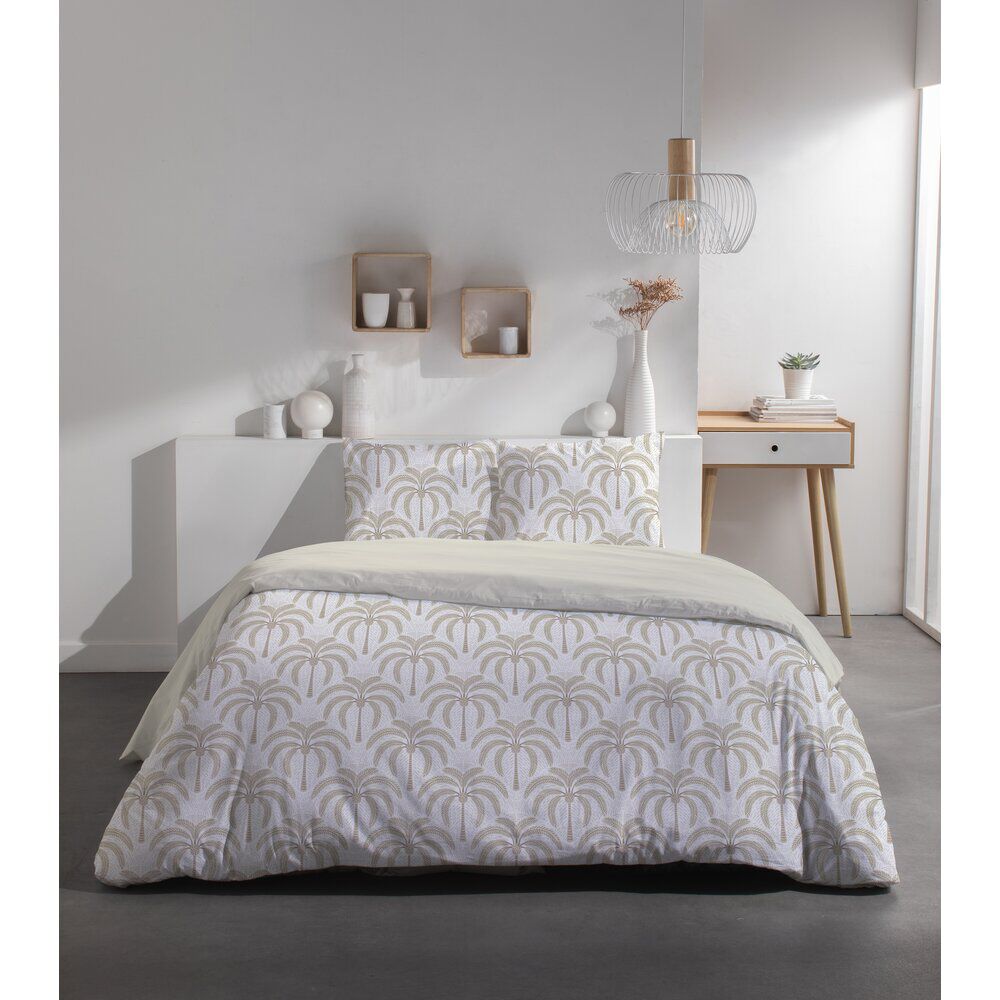 Parure de lit 220x240cm 2 personnes micro lavée à motifs (3 modèles)