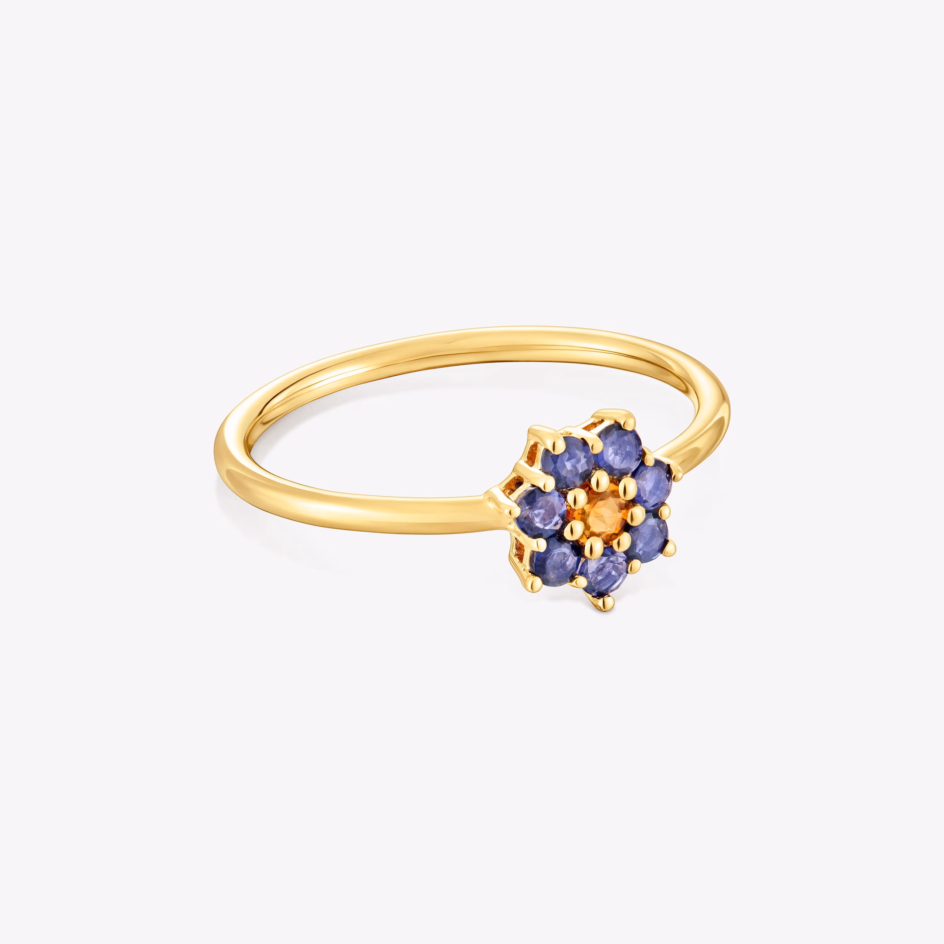 Anillo de oro y gemas Daisy