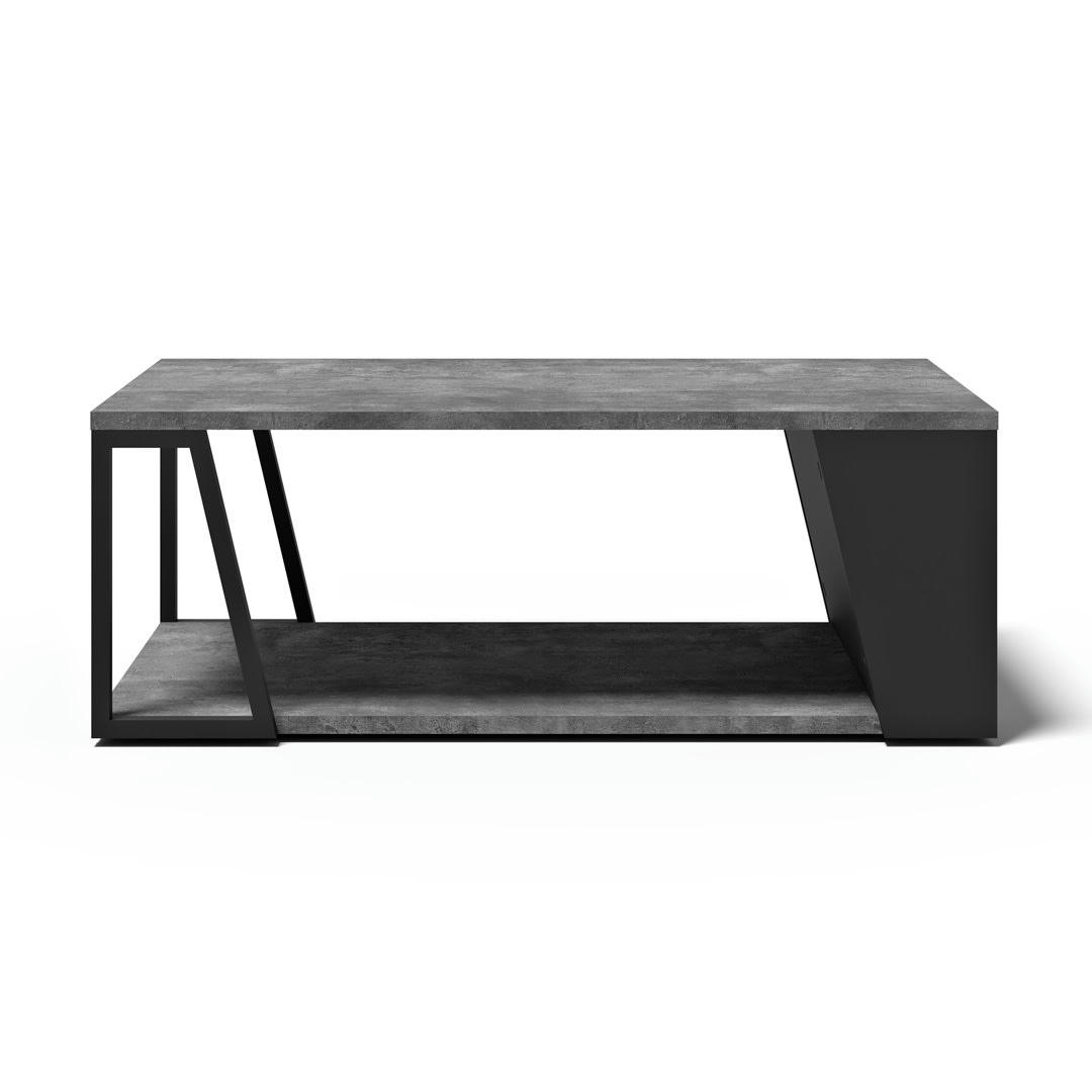 ALBI - Table basse  placage béton et noir