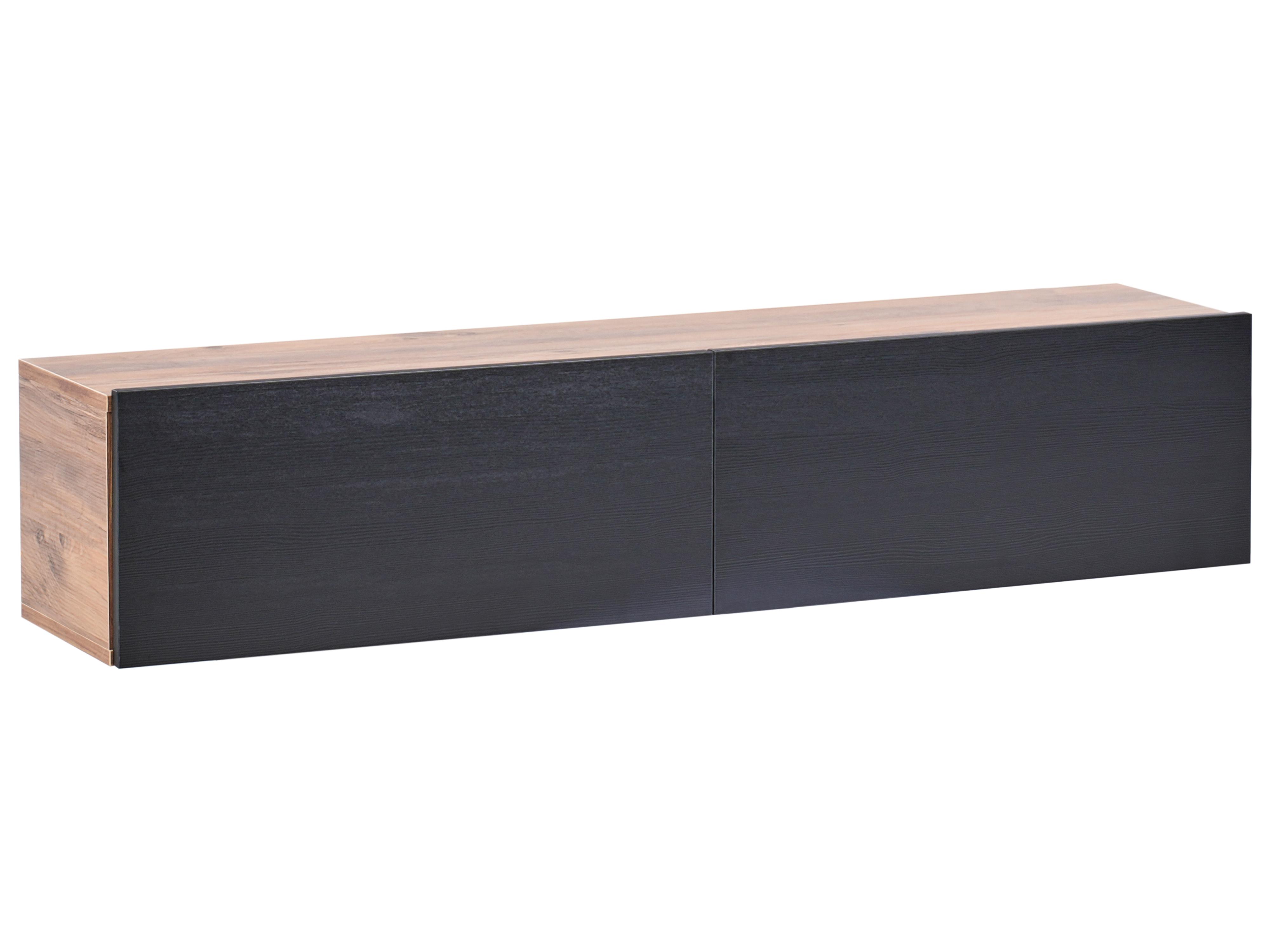 Wall Mounted TV Stand GLADSTONE Brown/ Black