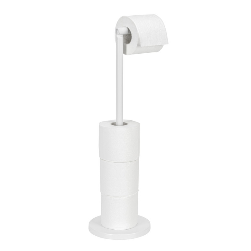 Porte-rouleau papier toilette sur pied blanc mat WENKO