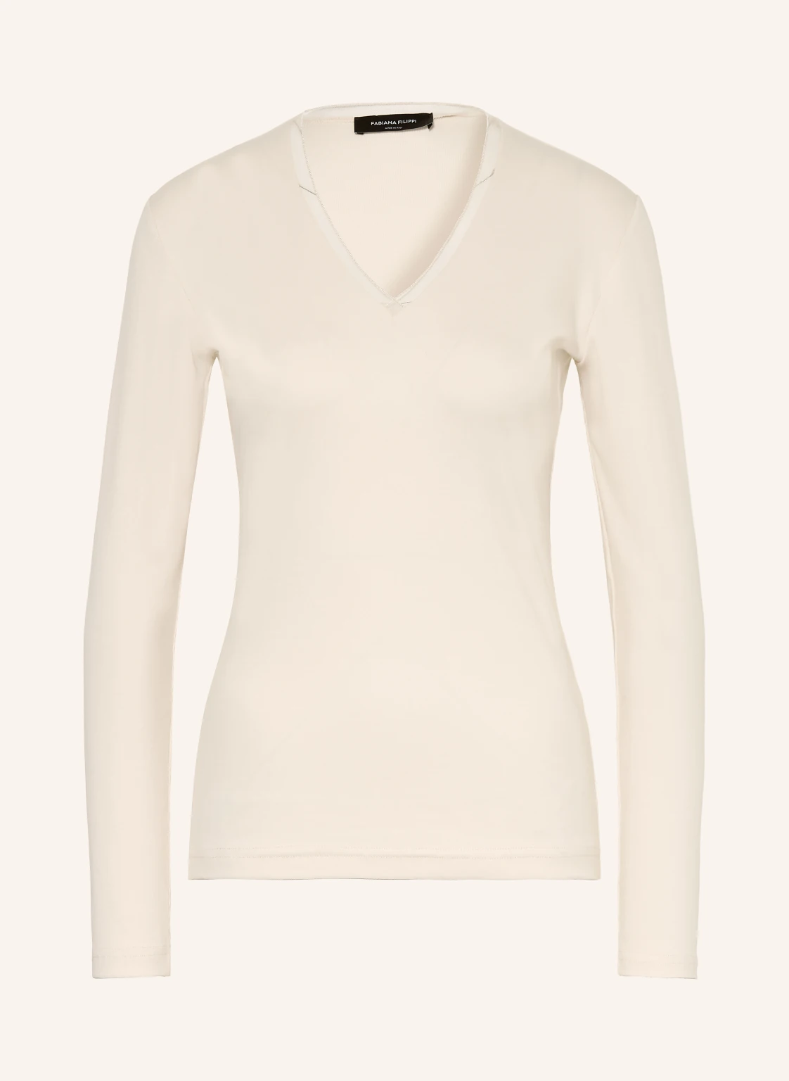 FABIANA FILIPPI Longsleeve mit Schmuckperlen